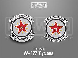 Kitsworld SAV Sticker - US Navy - VA-127 Cyclons 